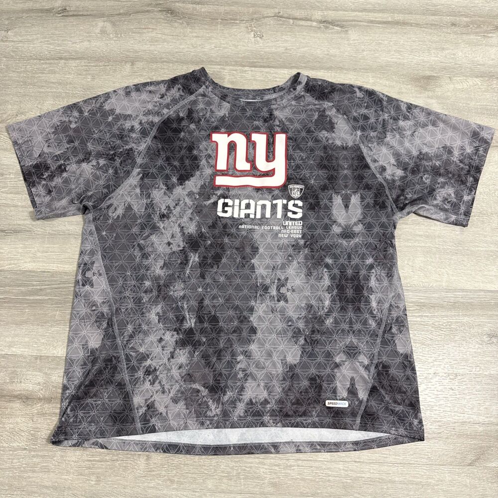 New York Giants Shirt Men’s XL Reebok Speedwick Gray Camo NFL Short Sleeve